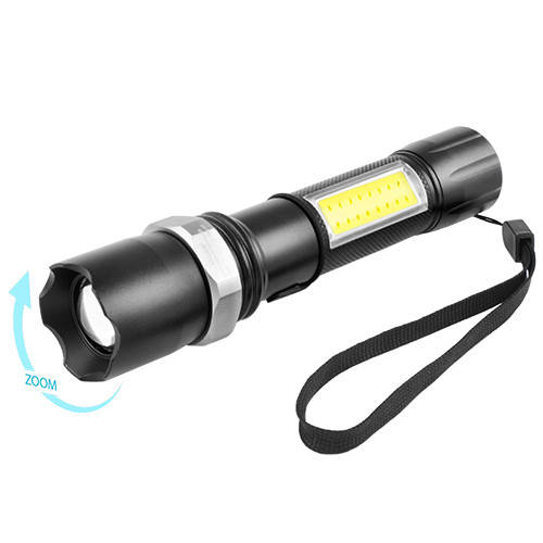 

Ручной фонарь BL W546 + COB, Черный