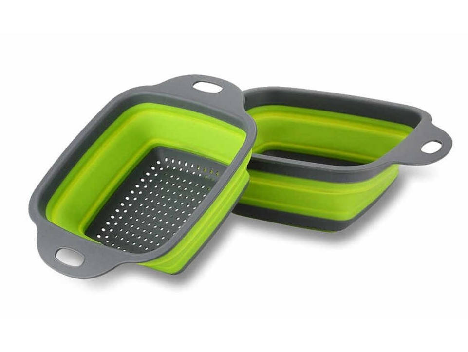 

Дуршлаг складной квадратный силиконовый большой