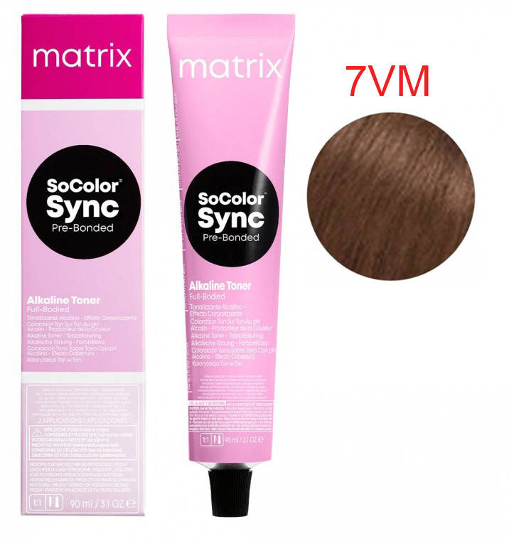 

Крем-краска безамиачная для волос Matrix SoColor Beauty 7VM, 90мл