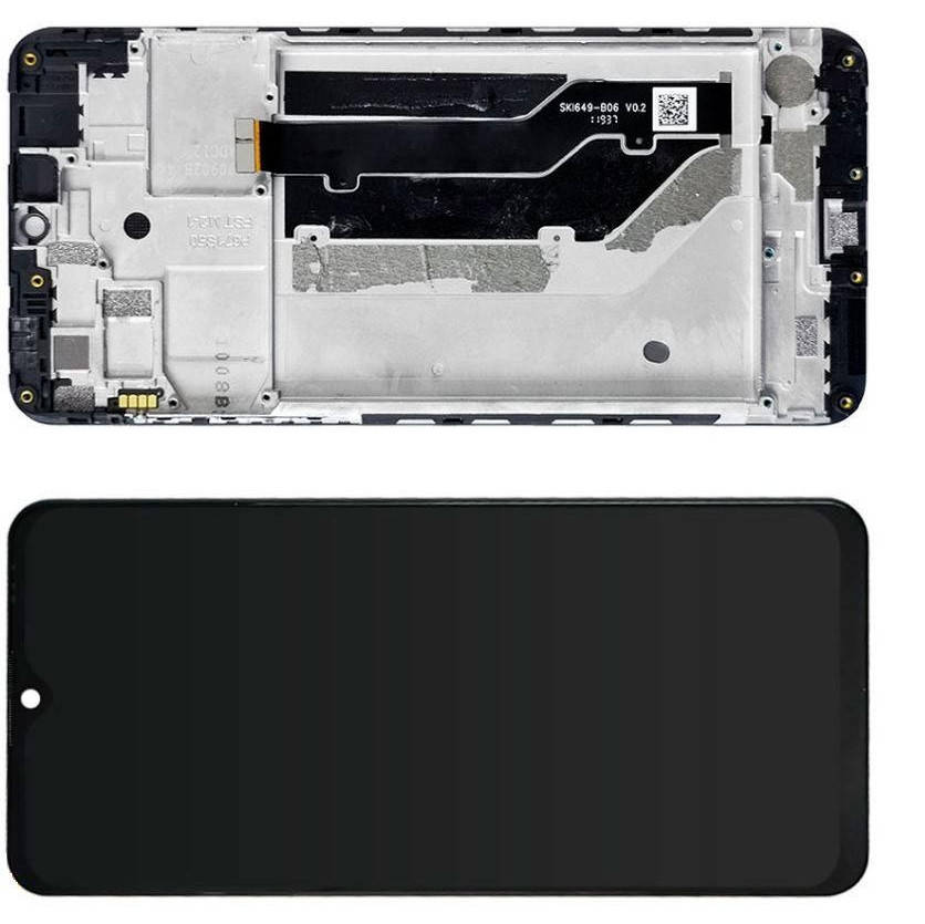 

Дисплей ZTE Blade 20 SMART (VER2) модуль в сборе с тачскрином, с рамкой, черный