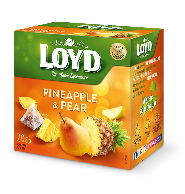 

Чай Фруктовый Ананас и Груша Loyd Pineapple & Pear 20 пирамидок 40 г Польша