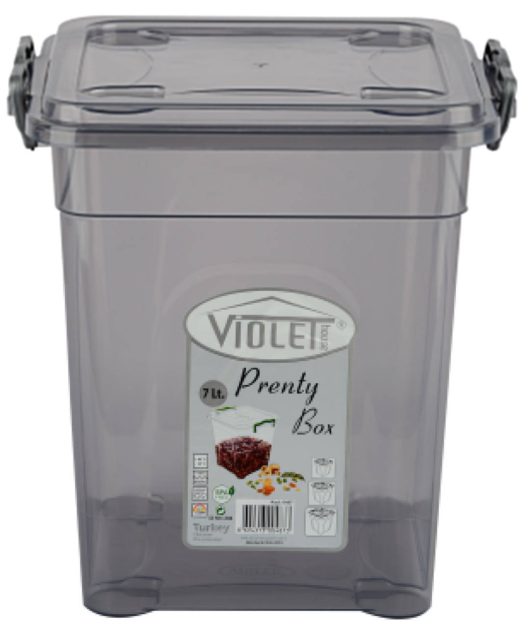 

Контейнер пластиковый пищевой VIOLET HOUSE PRENTY BOX black 7 л, Черный