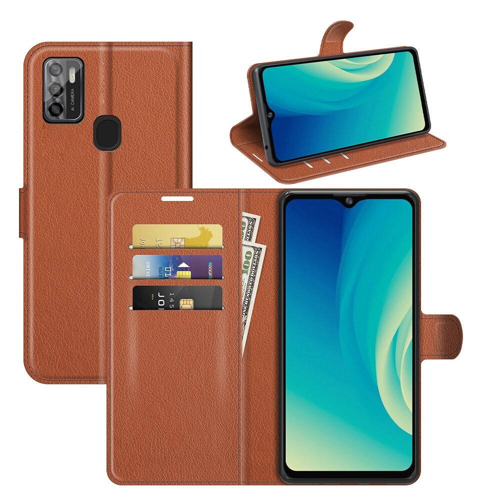

Чехол IETP для ZTE Blade A7S 2020 / A7020 книжка кожа PU с визитницей коричневый