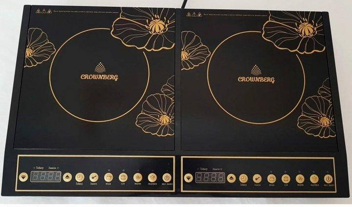 

Двокамфорна Индукционная Стеклокерамическая плита Crownberg CB - 1328 2000 Вт