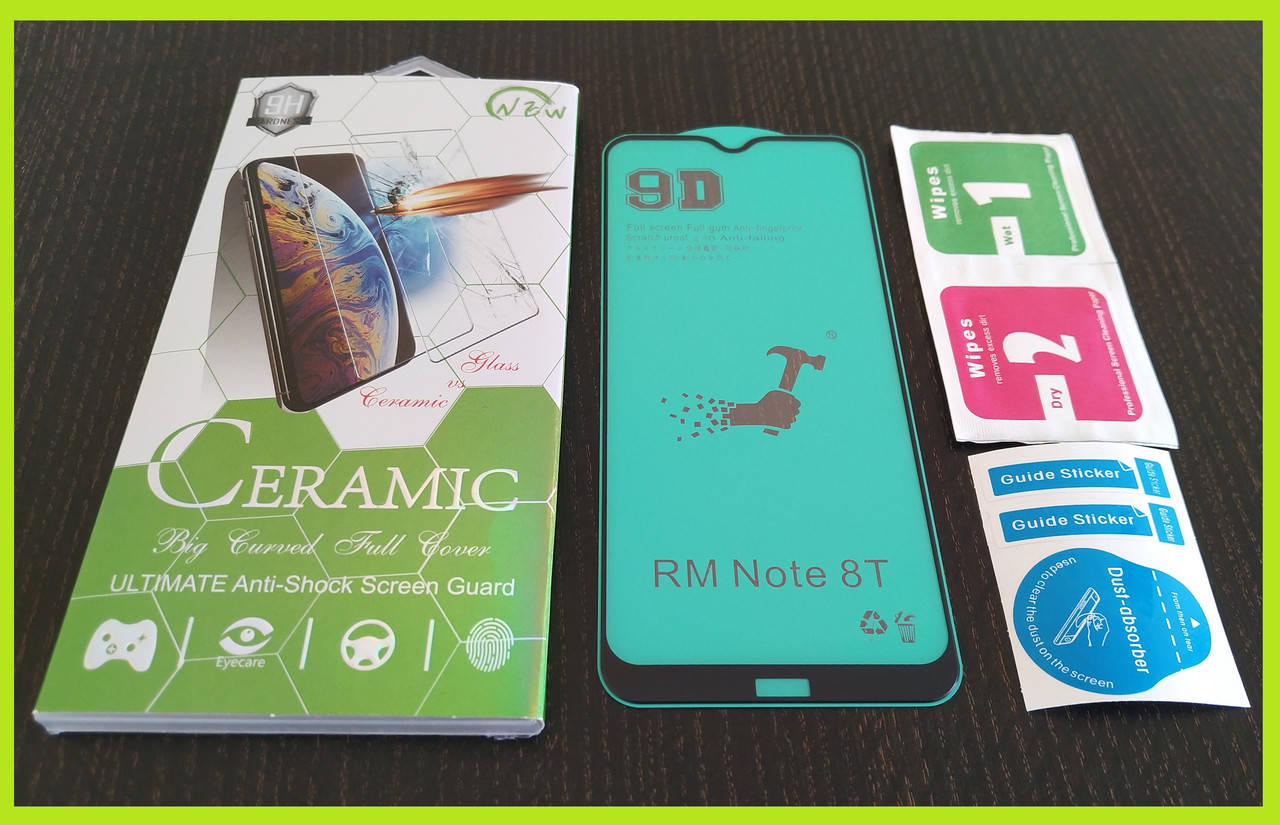 

Защитное стекло 9D FullGlue Ceramic Anti-shock Glass для Xiaomi Redmi Note 8T