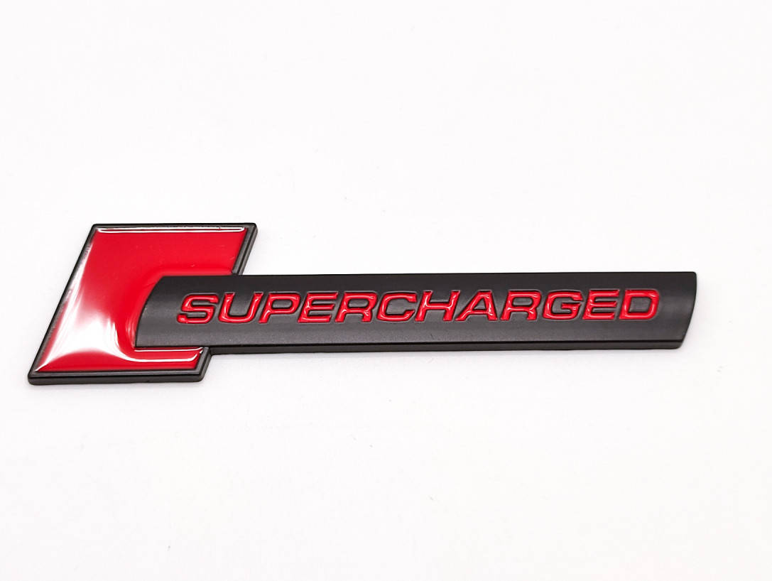 

Автологотип шильдик эмблема надпись Audi Audi Supercharged black red