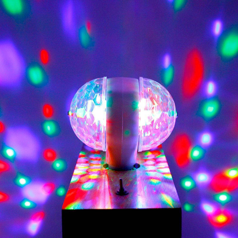 

Диско-лампа светодиодная двойная вращающаяся LED Magic Ball Light