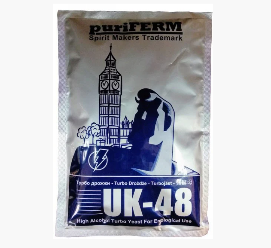 

Турбо дрожжи Puriferm UK-48 Срок годности до 04,2023 года.