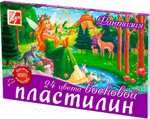 

Пластилин Луч "Фантазия" восковый 24 цветов 360 гр 25С1525-08
