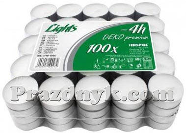 

Свечи чайные, Белый