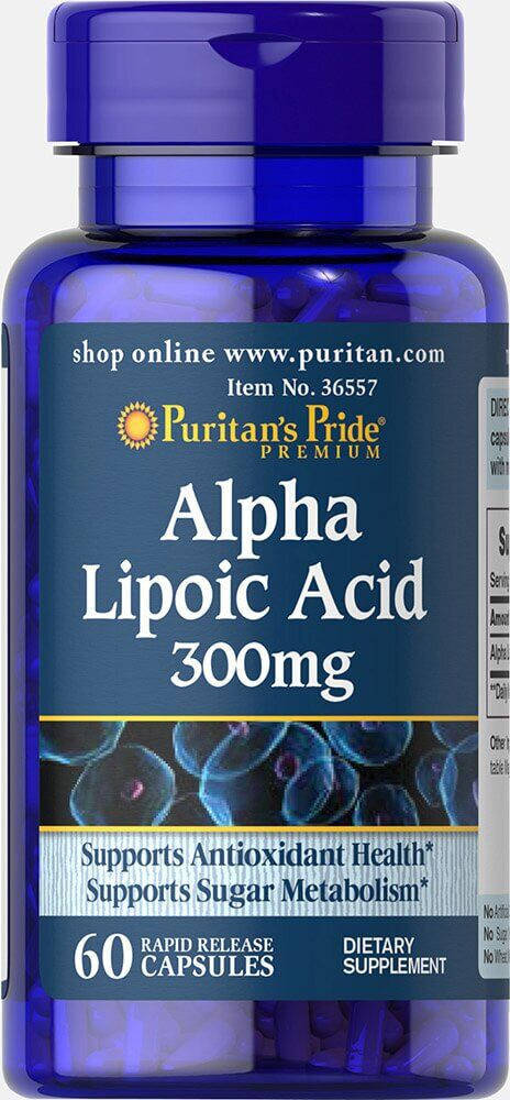 

Альфа-липоевая кислота, Alpha Lipoic Acid, Puritan's Pride, 300 мг, 60 капсул (PTP-36557)