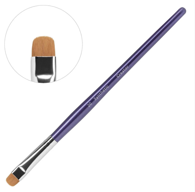 

Creator Synthetic №20 Кисть для окрашивания бровей плоская круглая