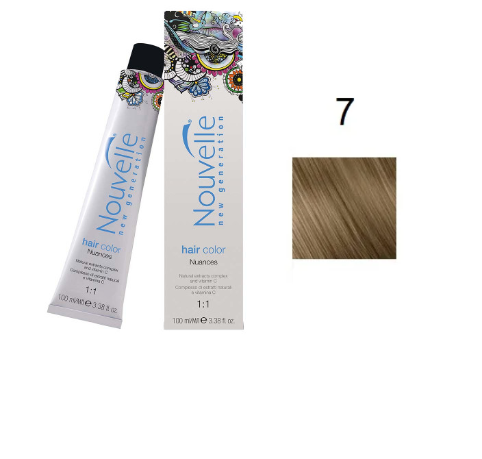 

Краска для волос Nouvelle Hair Color 7 средне-русый 100 мл