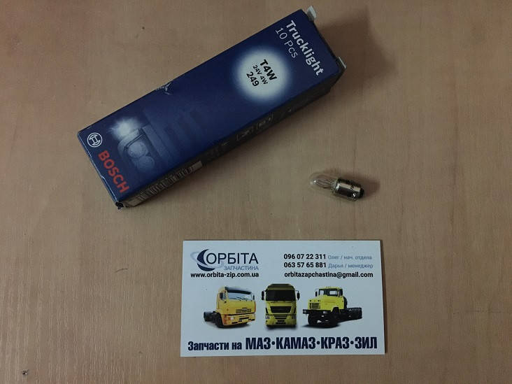 

5320-3726410 Лампа накаливания 24V Т4W24V 4W ВА9s (пр-во Bosch)
