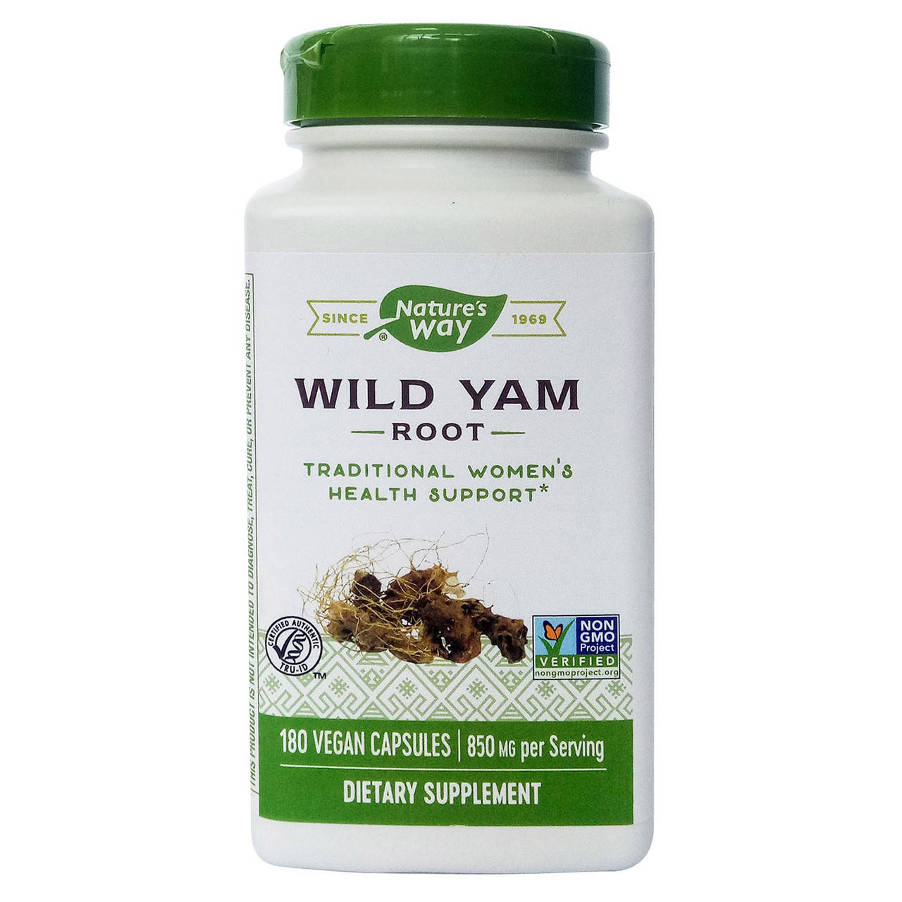 

Корень дикого ямса, Wild Yam, Nature's Way, 425 мг, 180 капсул