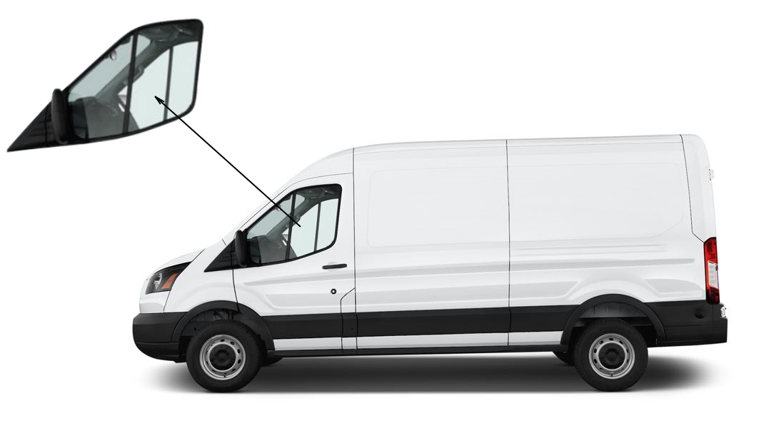 

Боковое стекло Ford Transit 2014-2018 опускное левое
