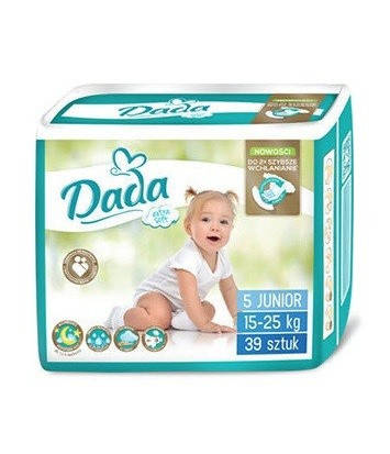 

Dada Extra Soft підгузники дитячі 5 Junior (15-25 кг) 39шт, Алый