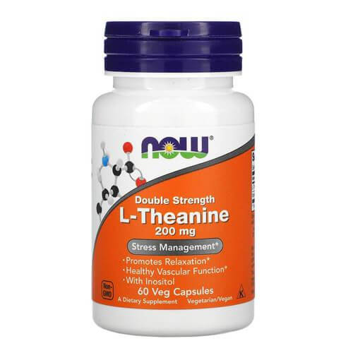 

Л-теанин, NOW L-Theanine 200 mg 60 капсул