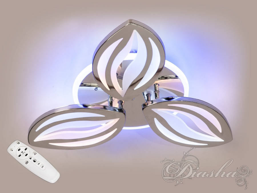 

Потолочная люстра с диммером и LED подсветкой 8092/3HR LED 3color dimmer