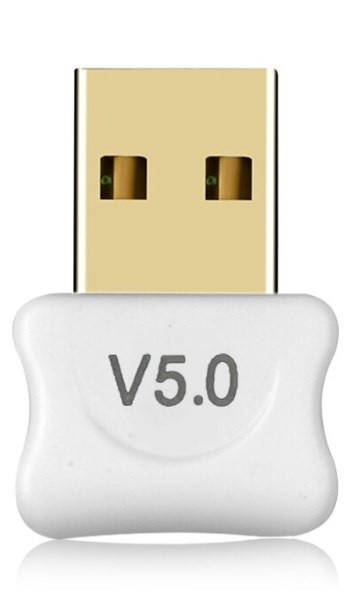 

Адаптер Bluetooth Digital USB Dongle v5.0 (заокруглений, білий) (код 110463)