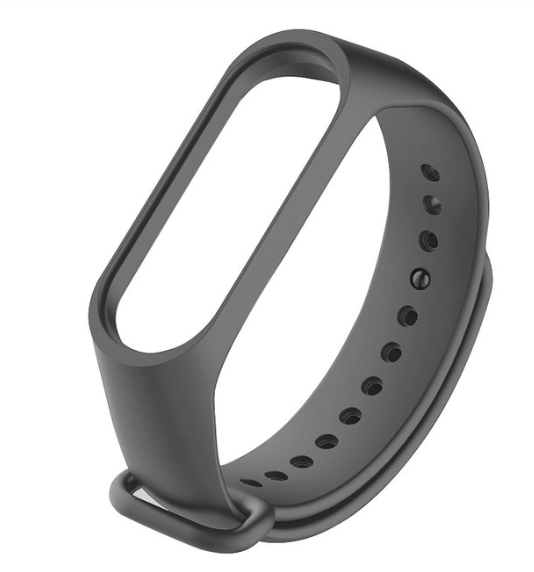

Силиконовый ремешок на фитнес трекер Xiaomi mi band 4 / 3 Цвет Тёмно-серый