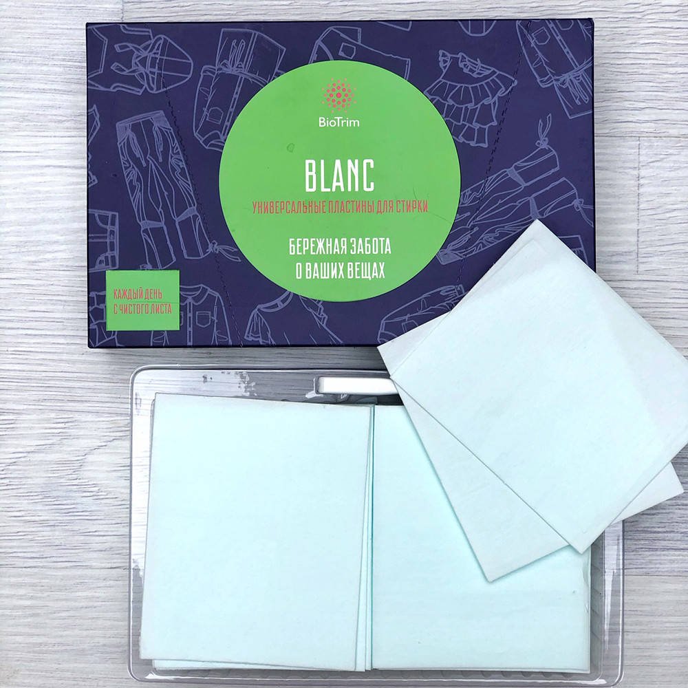 

Пластины для стирки универсальные Biotrim Blanc Гринвей