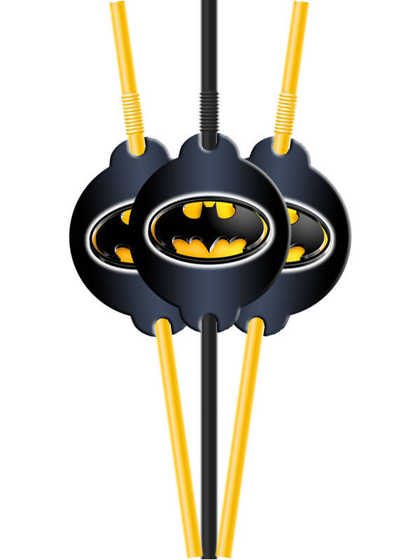 

Коктейльные трубочки с гофрой Бетмен/Бэтмен (Черный) (10 шт.) малотиражное издание-