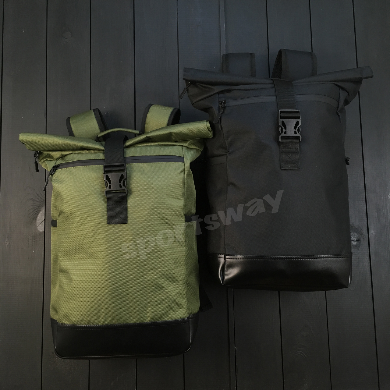 

Рюкзак трансформер, Rolltop Backpack KHAKI, Темно-серый