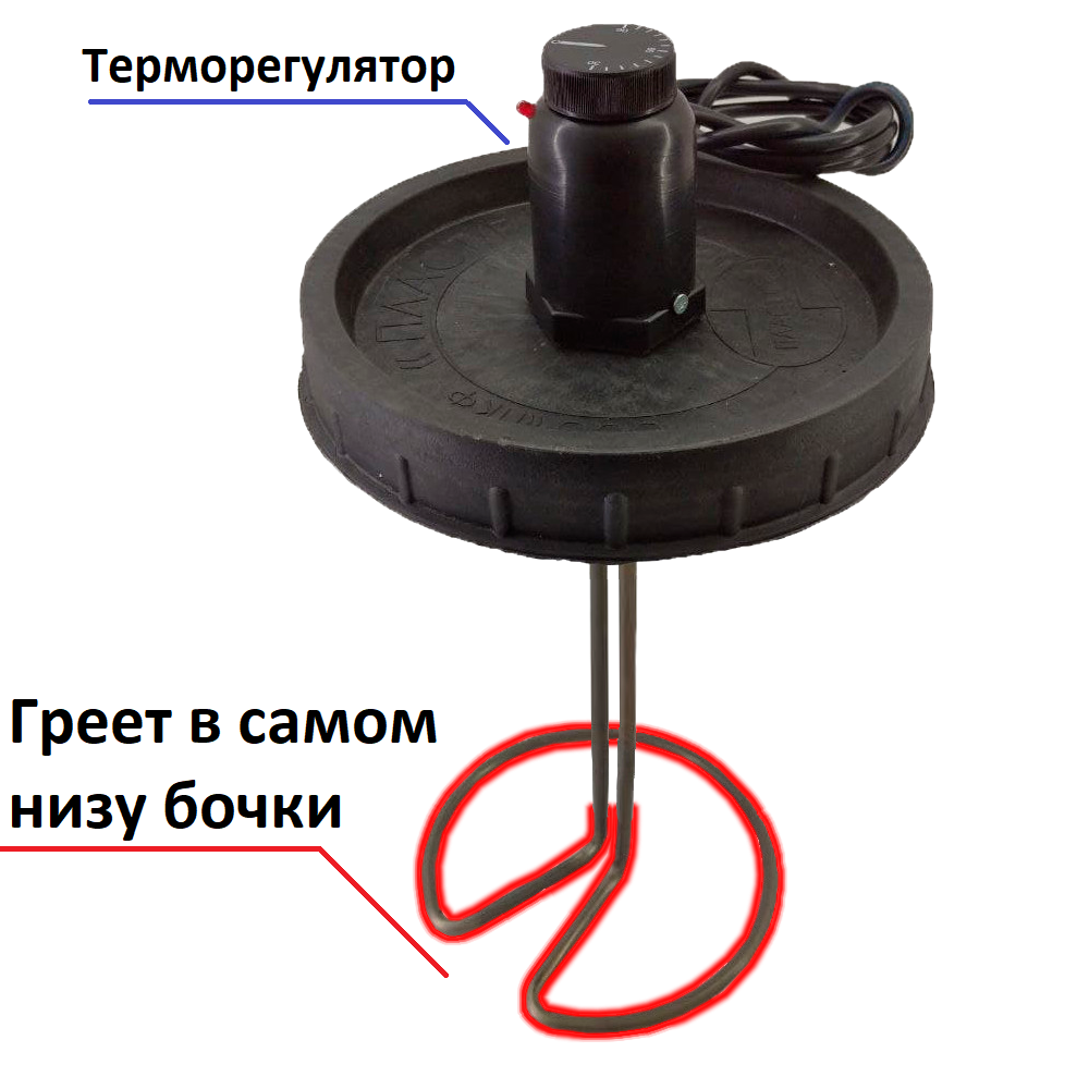 

Тэн с терморегулятором для бочек в летний душ 1,5 квт (1500 вт)