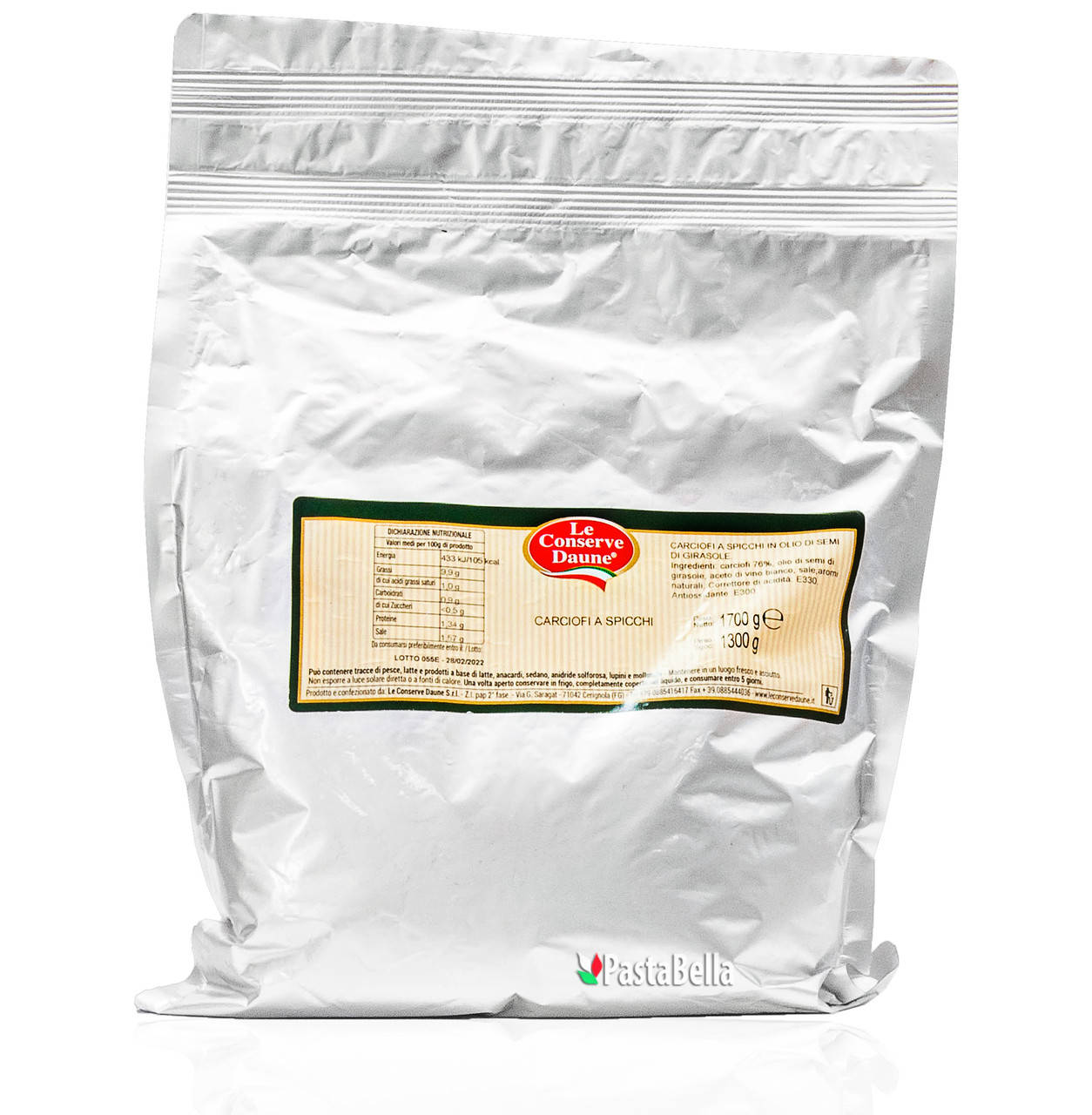 

Итальянские Артишоки в масле, нарезанные - "Carciofi a Spicchi" пакет 1700g "aPerò"