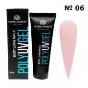 

Полигель Global Fashion Poly UVGel 06, 30 мл, Розовый