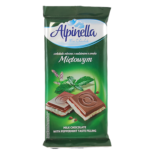 

Шоколад Альпінелла м'ята Alpinella mletowa 90g 22шт/ящ (Код : 00-00003437)