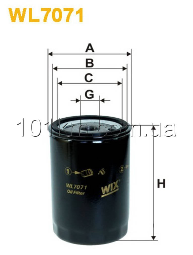 

Фильтр масляный WIX WL7071 (OP 526/1)