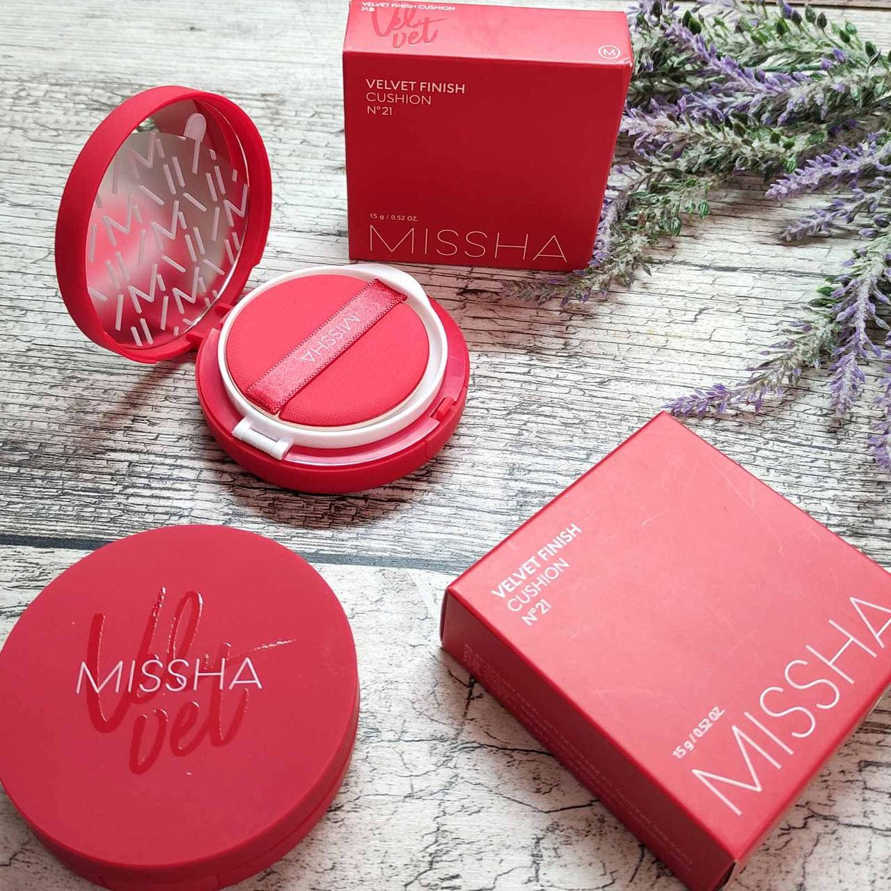 

Тональный кушон с матовым финишем Missha Velvet Finish Cushion SPF50+/PA+ 23й тон