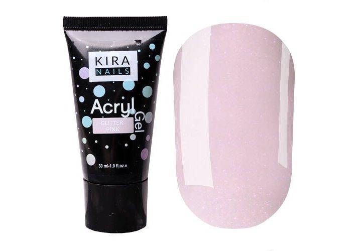 

Kira Nails Acryl Gel - Glitter Pink, 30г, Розовый