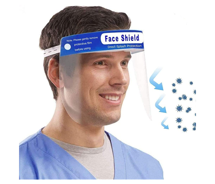 

Прозора захисна маска щит FACE SHIELD защитная маска на все лицо