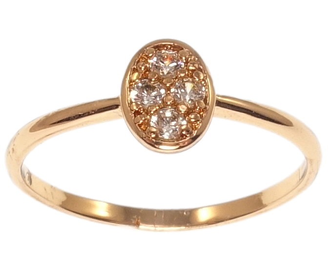 

Кольцо Xuping Позолота РО "Овал с цирконием" р.18.5