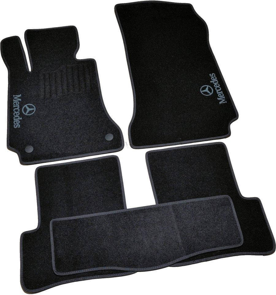 

Коврики в салон ворсовые для Мерседес/ Mercedes C204/GLK X204 (2007-2014) /Чёрные, 5шт, Черный