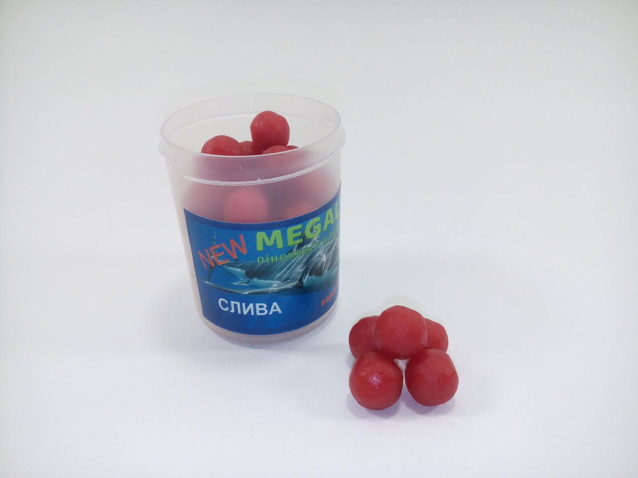 

Ароматизированная плавающая насадка в протеиновом тесте (пенопласт) Pufi Extra Слива Megalodon