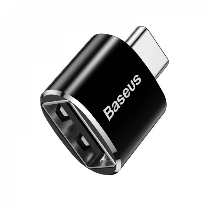 

Переходник Baseus Exquisite Type-C Male to USB Female Adapter Black (CATOTG-01), Черный