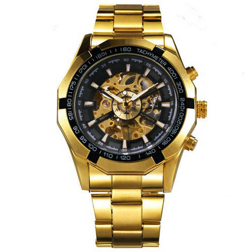 

Часы Мужские Forsining 8042 Gold-Black