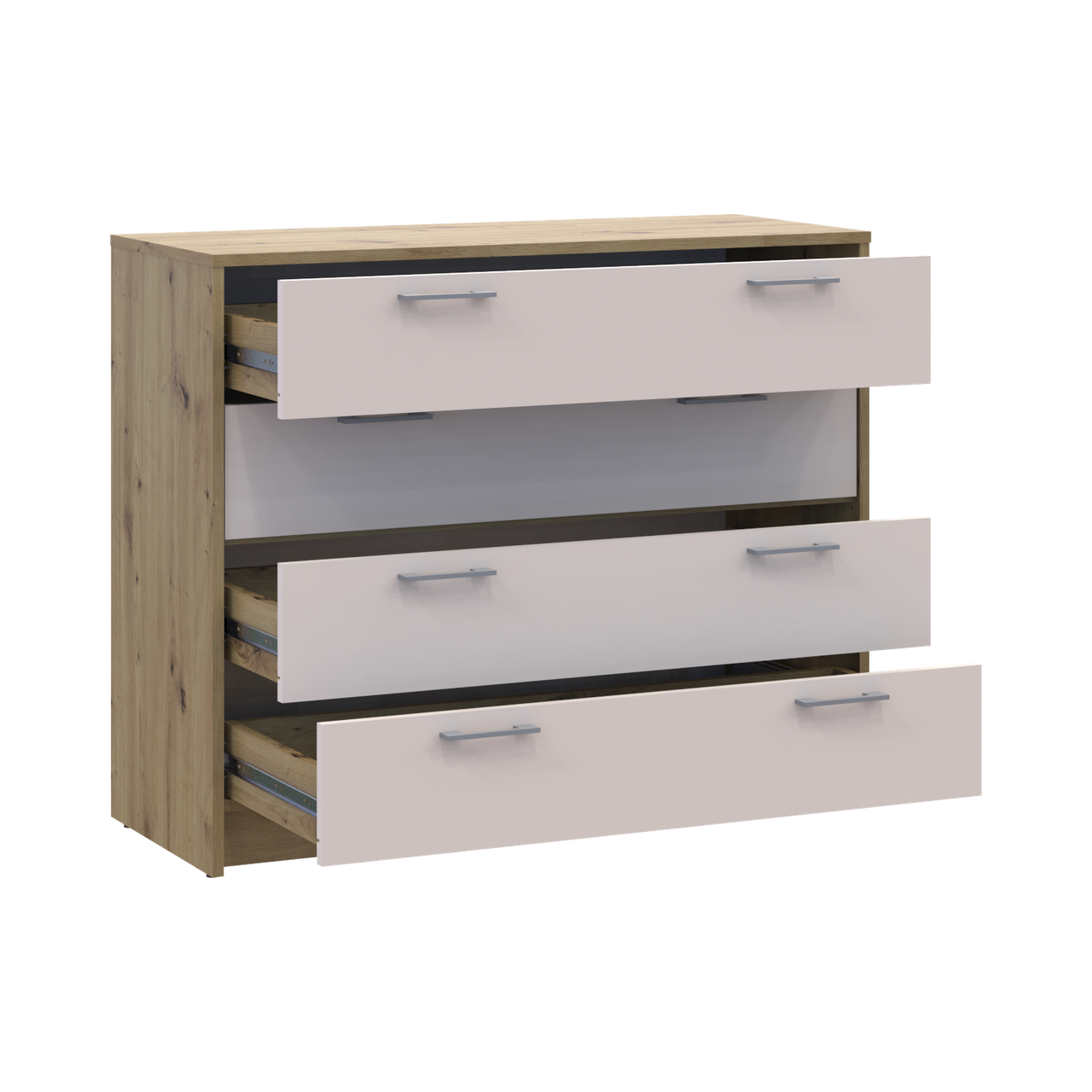 Комод Doros Ронді Дуб Артізан/Кашемір 4 шухляди 100х40х82 (41516187) 5