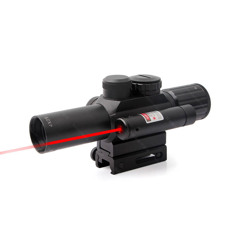 

Оптический Прицел 4x25 с лазером ЛЦУ Accurate M6, Черный