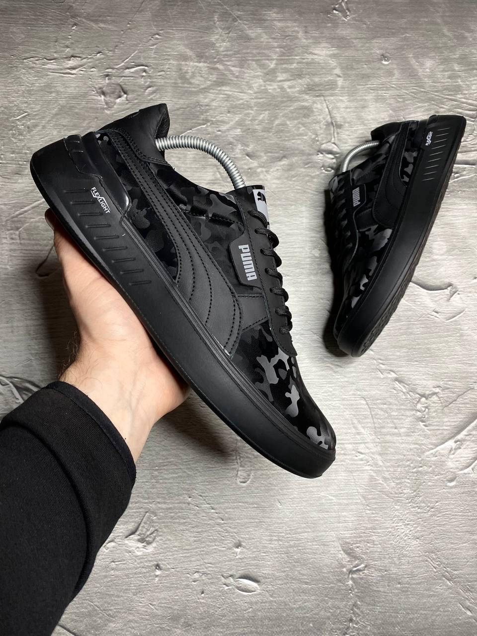 

Puma мужские кожаные кеды из натуральной кожа мужские кожаные кеды(туфли,кроссовки) Пм-131 камуфляж 43, Серый