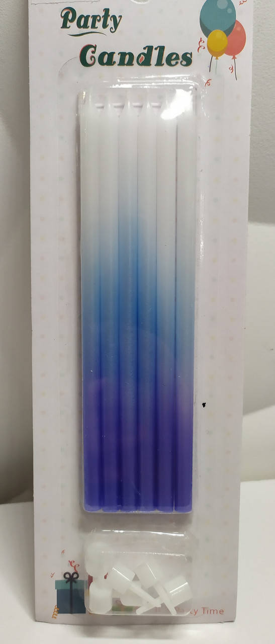 

Свечи в торт длинные трёх цветные