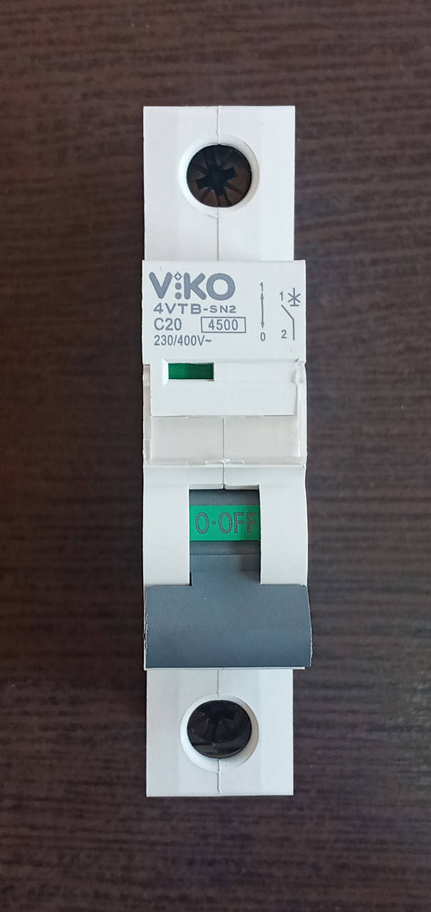 

Автоматический выключатель 20А VIKO