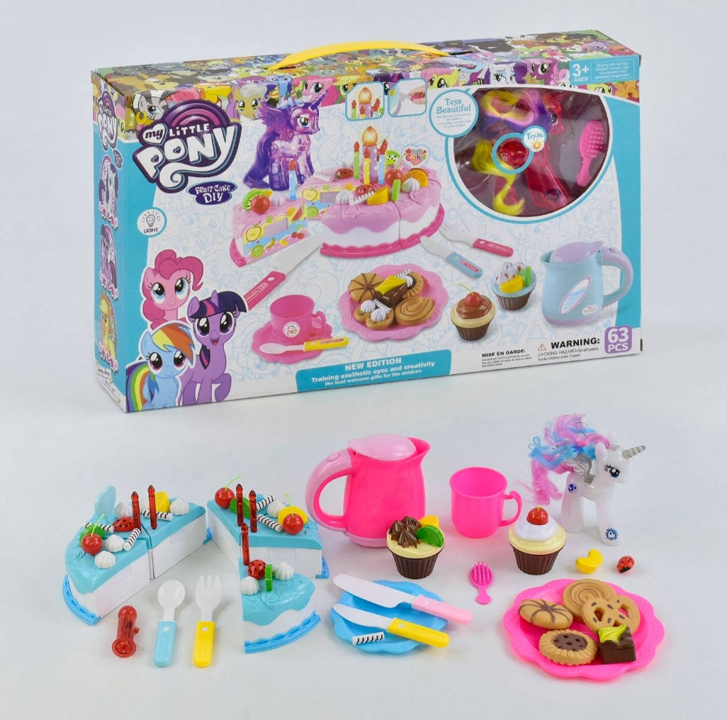 

Игровой набор Праздничный торт на липучках My little Pony, световые еффекты