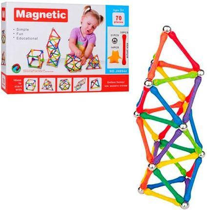 

Детский магнитный 3D конструктор Magnetic JH8944 в коробке 70 деталей 3Д развивающий для детей с 3 лет, Разные цвета