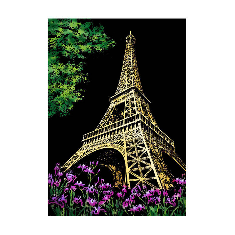 

Скретч-картина YUELU M1-А05 Paris Париж рисование царапинами набор для творчества