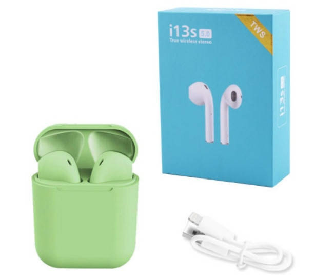 

Беспроводные сенсорные наушники TWS i13S ProStar Bluetooth V5.0 (Зеленые), Зелёный